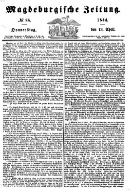 Magdeburgische Zeitung Donnerstag 13. April 1854