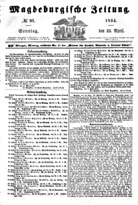 Magdeburgische Zeitung Sonntag 23. April 1854