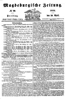 Magdeburgische Zeitung Freitag 28. April 1854