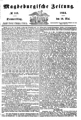 Magdeburgische Zeitung Donnerstag 18. Mai 1854