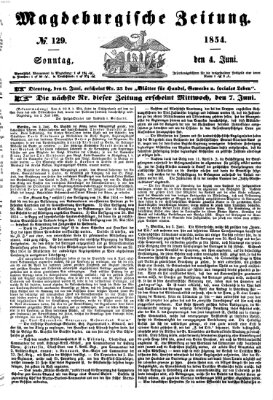 Magdeburgische Zeitung Sonntag 4. Juni 1854