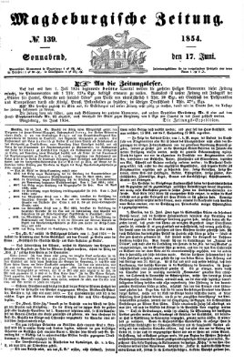 Magdeburgische Zeitung Samstag 17. Juni 1854