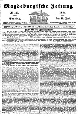 Magdeburgische Zeitung Sonntag 18. Juni 1854