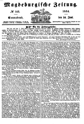 Magdeburgische Zeitung Samstag 24. Juni 1854