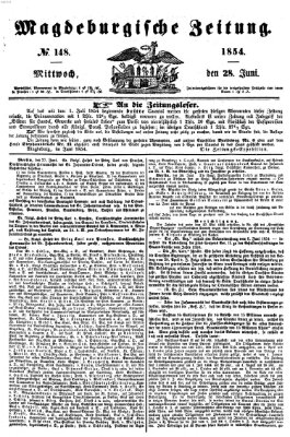 Magdeburgische Zeitung Mittwoch 28. Juni 1854