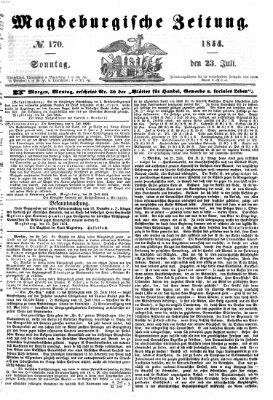 Magdeburgische Zeitung Sonntag 23. Juli 1854