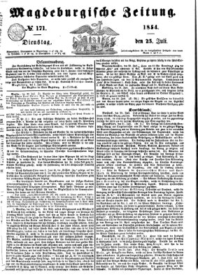 Magdeburgische Zeitung Dienstag 25. Juli 1854