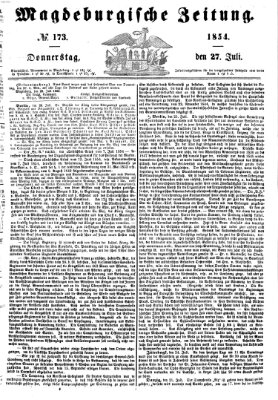 Magdeburgische Zeitung Donnerstag 27. Juli 1854