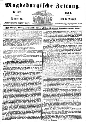 Magdeburgische Zeitung Sonntag 6. August 1854