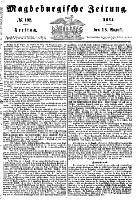 Magdeburgische Zeitung Freitag 18. August 1854