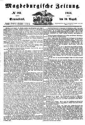 Magdeburgische Zeitung Samstag 19. August 1854