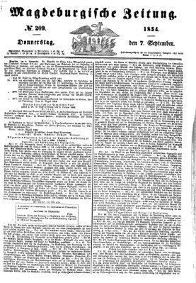 Magdeburgische Zeitung Donnerstag 7. September 1854