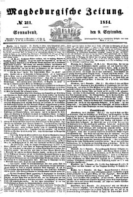 Magdeburgische Zeitung Samstag 9. September 1854