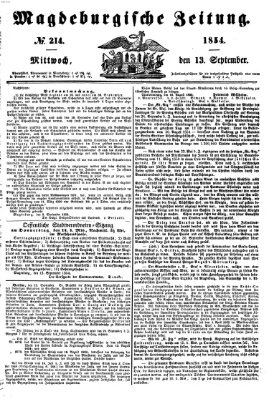 Magdeburgische Zeitung Mittwoch 13. September 1854