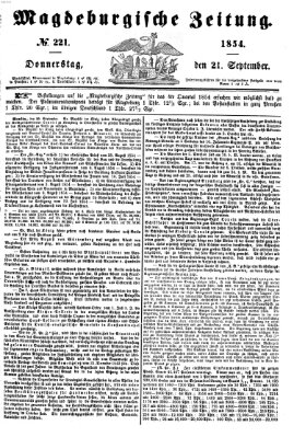 Magdeburgische Zeitung Donnerstag 21. September 1854