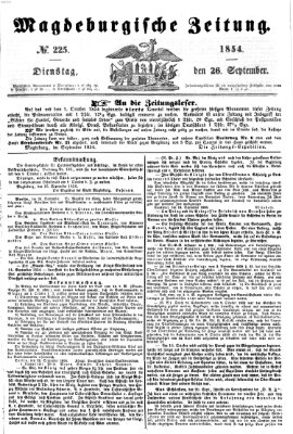 Magdeburgische Zeitung Dienstag 26. September 1854