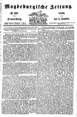 Magdeburgische Zeitung Donnerstag 5. Oktober 1854