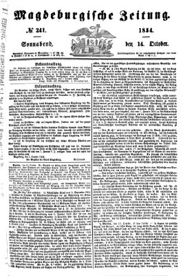 Magdeburgische Zeitung Samstag 14. Oktober 1854