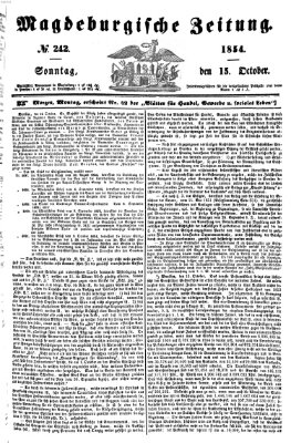 Magdeburgische Zeitung Sonntag 15. Oktober 1854