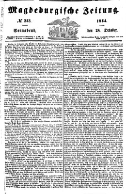 Magdeburgische Zeitung Samstag 28. Oktober 1854