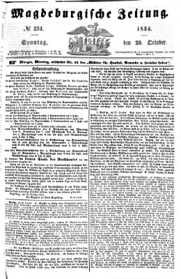 Magdeburgische Zeitung Sonntag 29. Oktober 1854