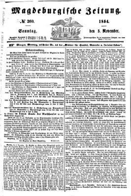 Magdeburgische Zeitung Sonntag 5. November 1854