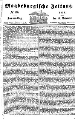 Magdeburgische Zeitung Donnerstag 16. November 1854