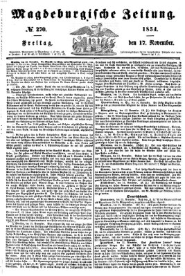 Magdeburgische Zeitung Freitag 17. November 1854