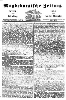 Magdeburgische Zeitung Dienstag 21. November 1854