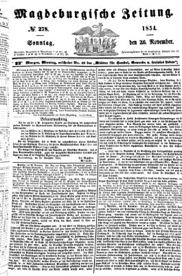 Magdeburgische Zeitung Sonntag 26. November 1854