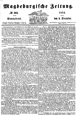 Magdeburgische Zeitung Samstag 2. Dezember 1854