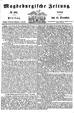 Magdeburgische Zeitung Freitag 15. Dezember 1854