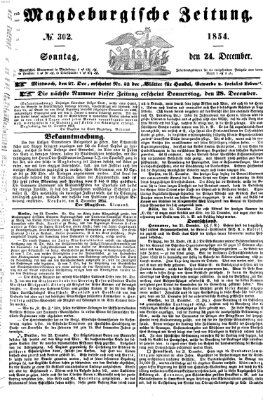 Magdeburgische Zeitung Sonntag 24. Dezember 1854