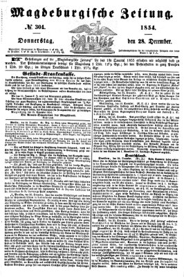 Magdeburgische Zeitung Donnerstag 28. Dezember 1854