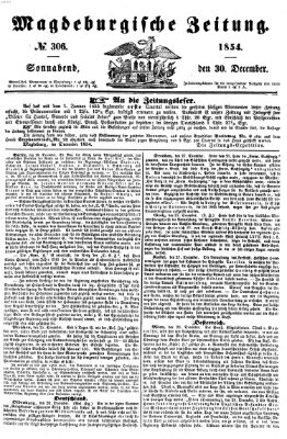 Magdeburgische Zeitung Samstag 30. Dezember 1854