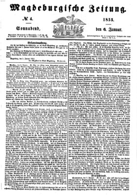 Magdeburgische Zeitung Samstag 6. Januar 1855