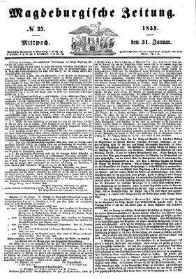 Magdeburgische Zeitung Mittwoch 31. Januar 1855