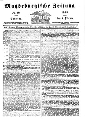 Magdeburgische Zeitung Sonntag 4. Februar 1855