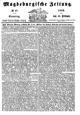 Magdeburgische Zeitung Sonntag 18. Februar 1855