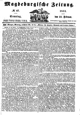 Magdeburgische Zeitung Sonntag 25. Februar 1855