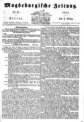 Magdeburgische Zeitung Freitag 2. März 1855