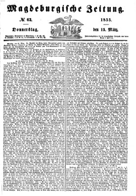 Magdeburgische Zeitung Donnerstag 15. März 1855