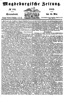 Magdeburgische Zeitung Samstag 19. Mai 1855