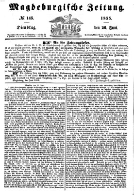 Magdeburgische Zeitung Dienstag 26. Juni 1855