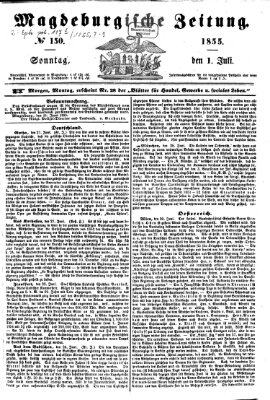 Magdeburgische Zeitung Sonntag 1. Juli 1855