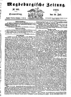 Magdeburgische Zeitung Donnerstag 19. Juli 1855