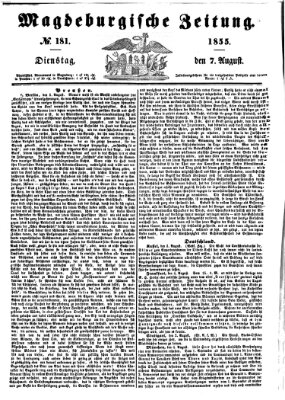 Magdeburgische Zeitung Dienstag 7. August 1855