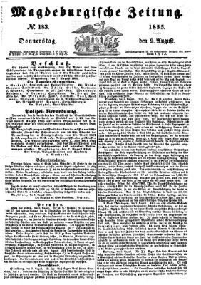 Magdeburgische Zeitung Donnerstag 9. August 1855