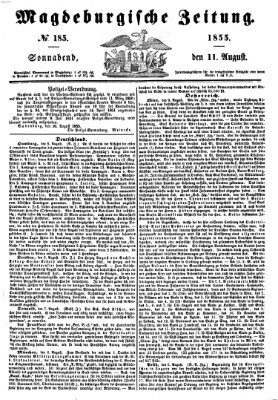 Magdeburgische Zeitung Samstag 11. August 1855