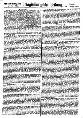 Magdeburgische Zeitung Montag 13. August 1855